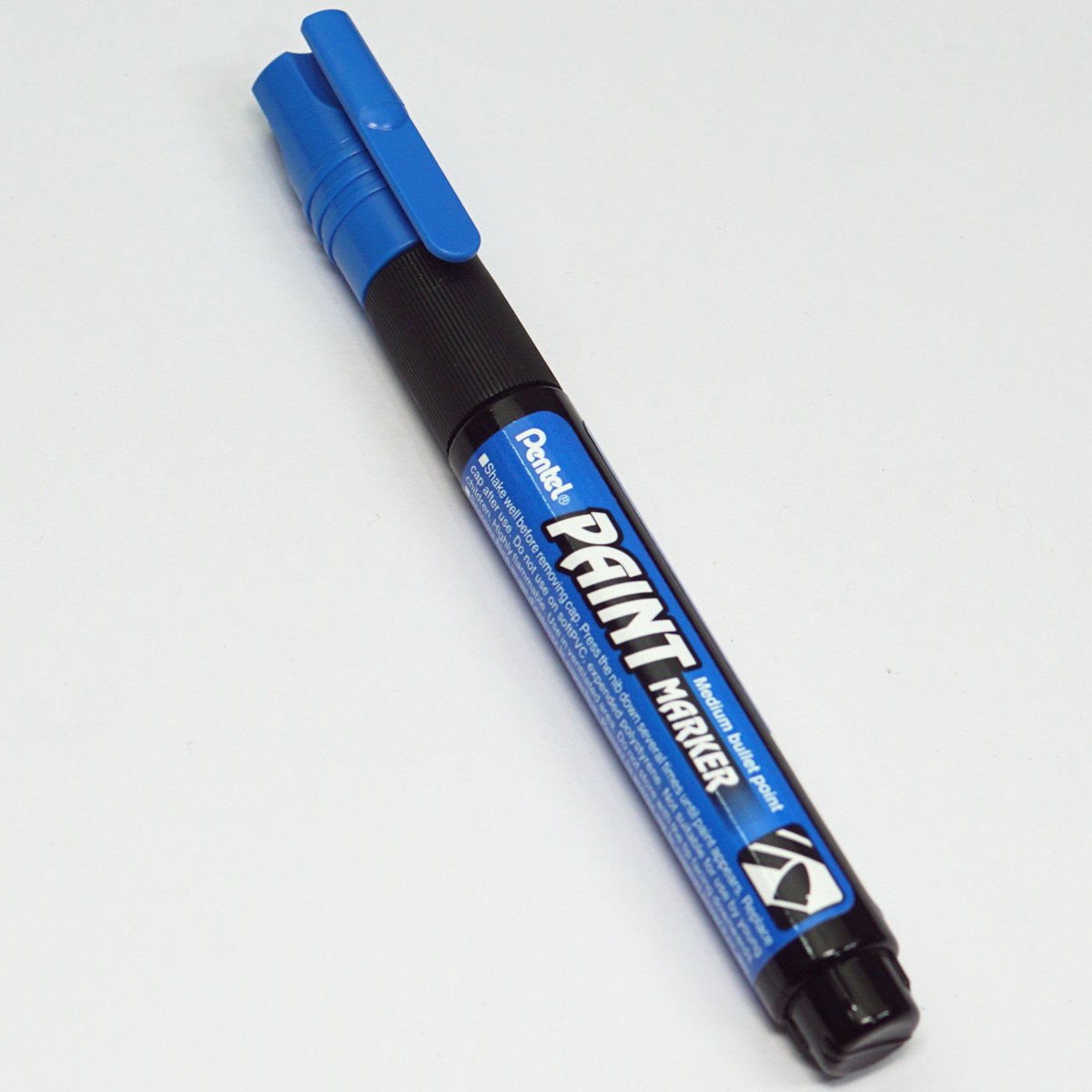 Pentel MMP20 Blue Start-Up Color With Bullet Point Paint Marker On Glass Plastic And Rubber And Metal SKU 23220