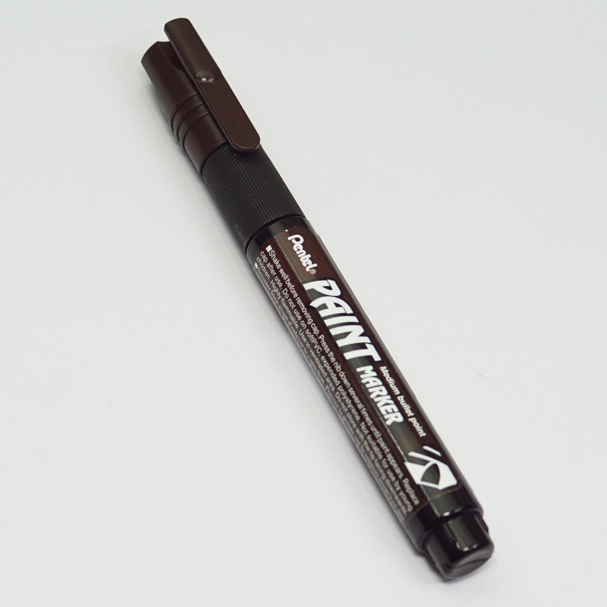 Pentel MMP20 Brown Start-Up Color With Bullet Point Paint Marker On Glass Plastic And Rubber And Metal SKU 23222