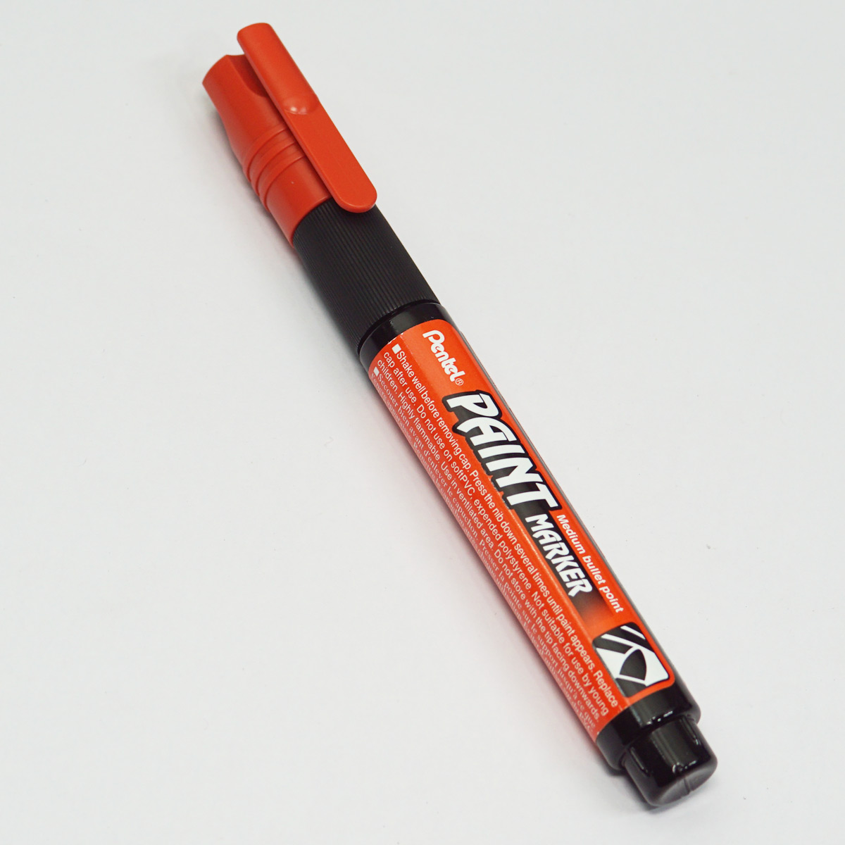 Pentel MMP20 Orange Start-Up Color With Bullet Point Paint Marker On Glass Plastic And Rubber And Metal SKU 23223
