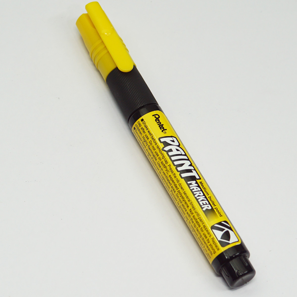Pentel MMP20 Yellow Cool Color With Bullet Point Paint Marker On Glass Plastic And Rubber And Metal SKU 23224
