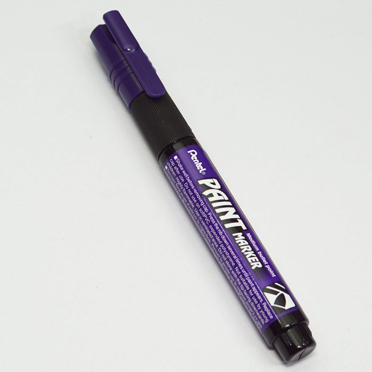 Pentel MMP20 Violet Cool Color With Bullet Point Paint Marker On Glass Plastic And Rubber And Metal SKU 23226