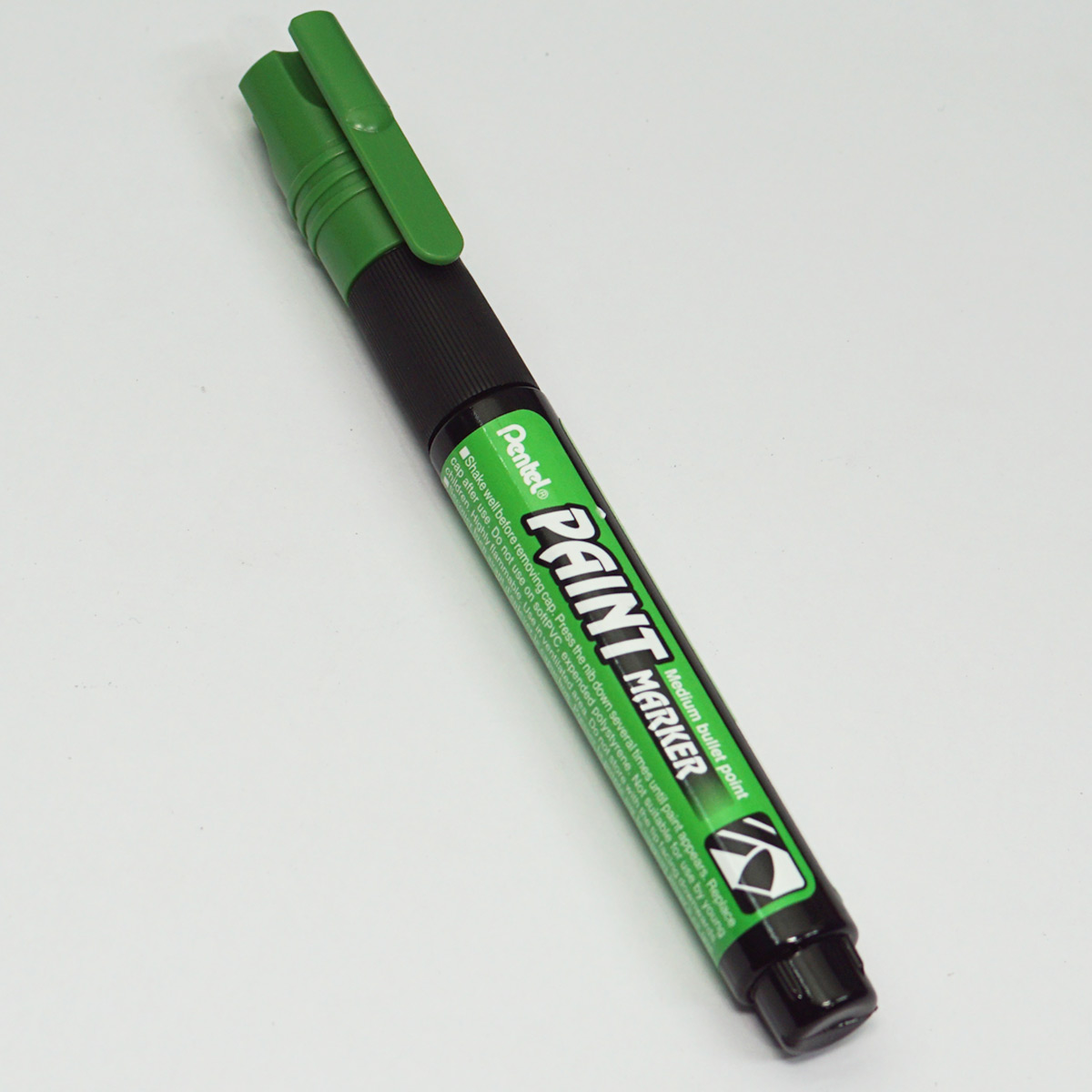 Pentel MMP20 Green Cool Color With Bullet Point Paint Marker On Glass Plastic And Rubber And Metal SKU 23227