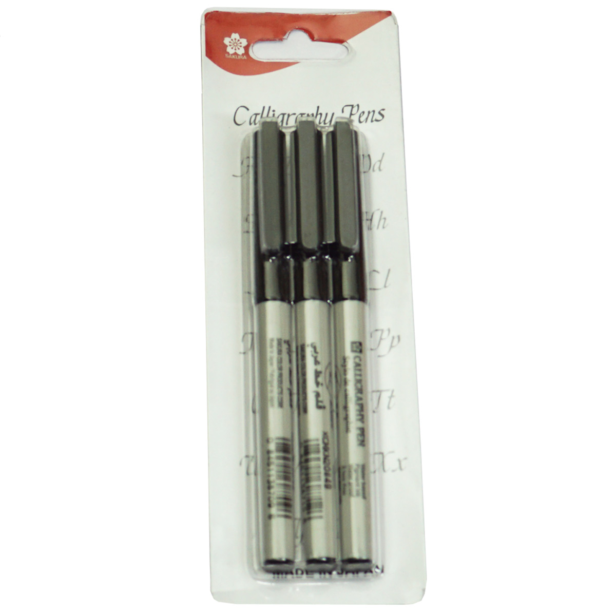 Sakura 1.0mm 2.0mm 3.0mm Tip  Black Color Calligraphy 3 Pen Set SKU 23306
