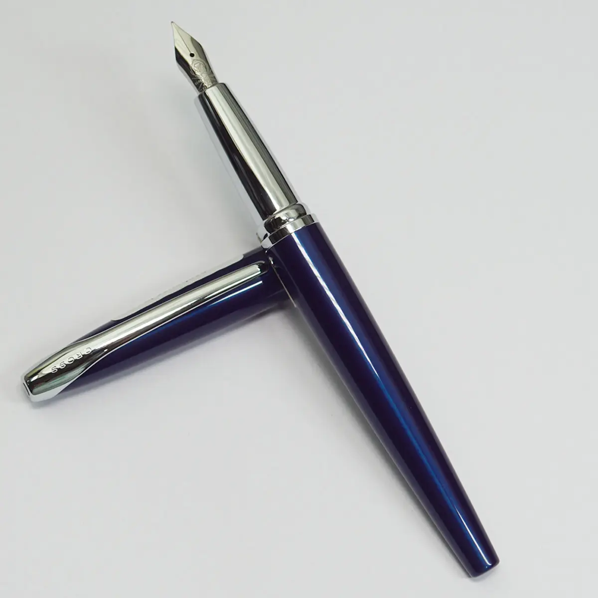 Cross ATX Translucent Blue Color Body With Fine Tip Silver Trims
