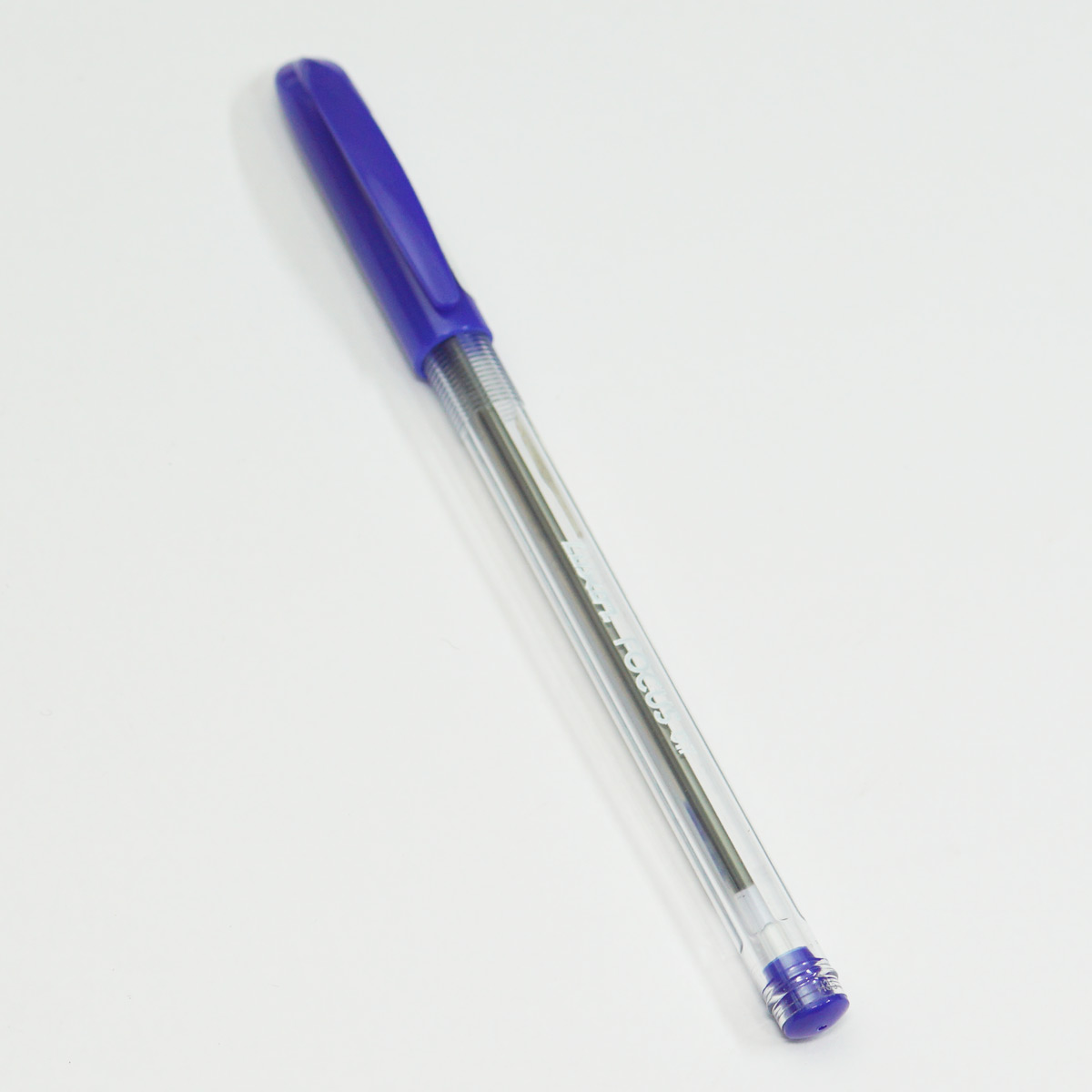 Luxor Focus Transparent Body With 0.7mm Blue Color Cap Type Ball Pen SKU 23424
