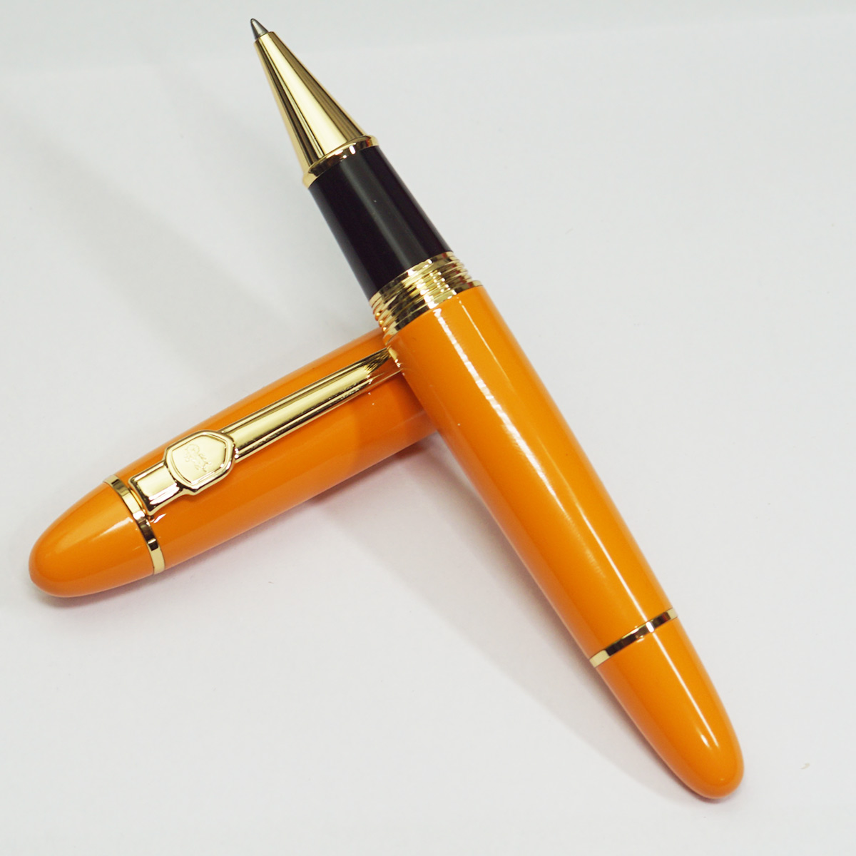 Jinhao X159 Orange Color Body With  Golden Color Clip Medium Tip Roller Ball Pen SKU 23436