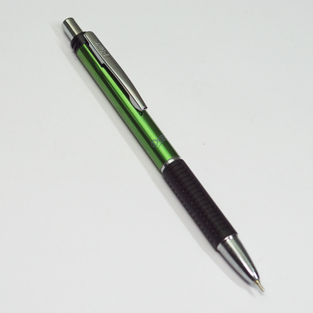 Flair Desire Green Color Body With Black Grip Fine Tip Retractable Type Ball Pen SKU 23466