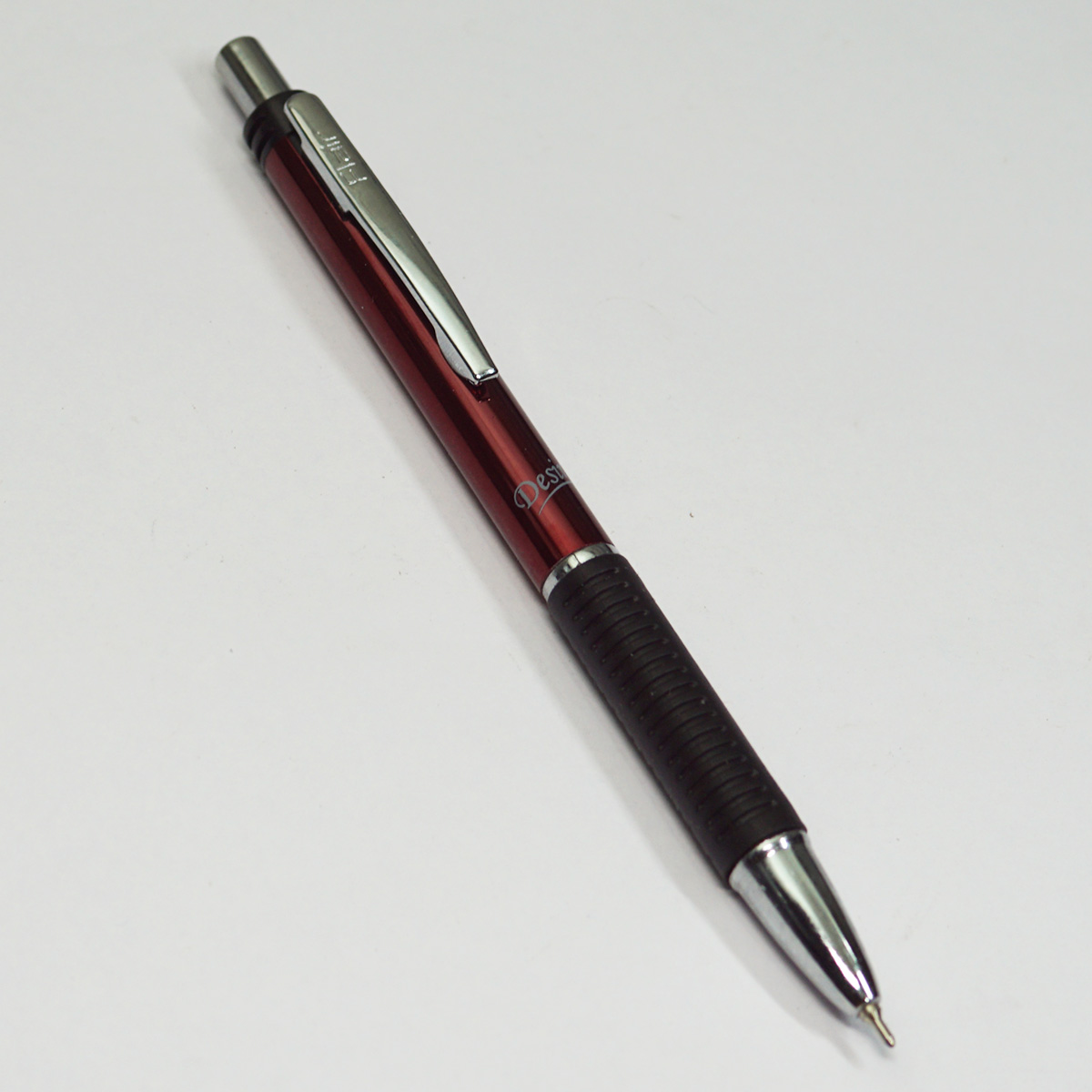 Flair Desire Red Color Body With Black Grip Fine Tip Retractable Type Ball Pen SKU 23470