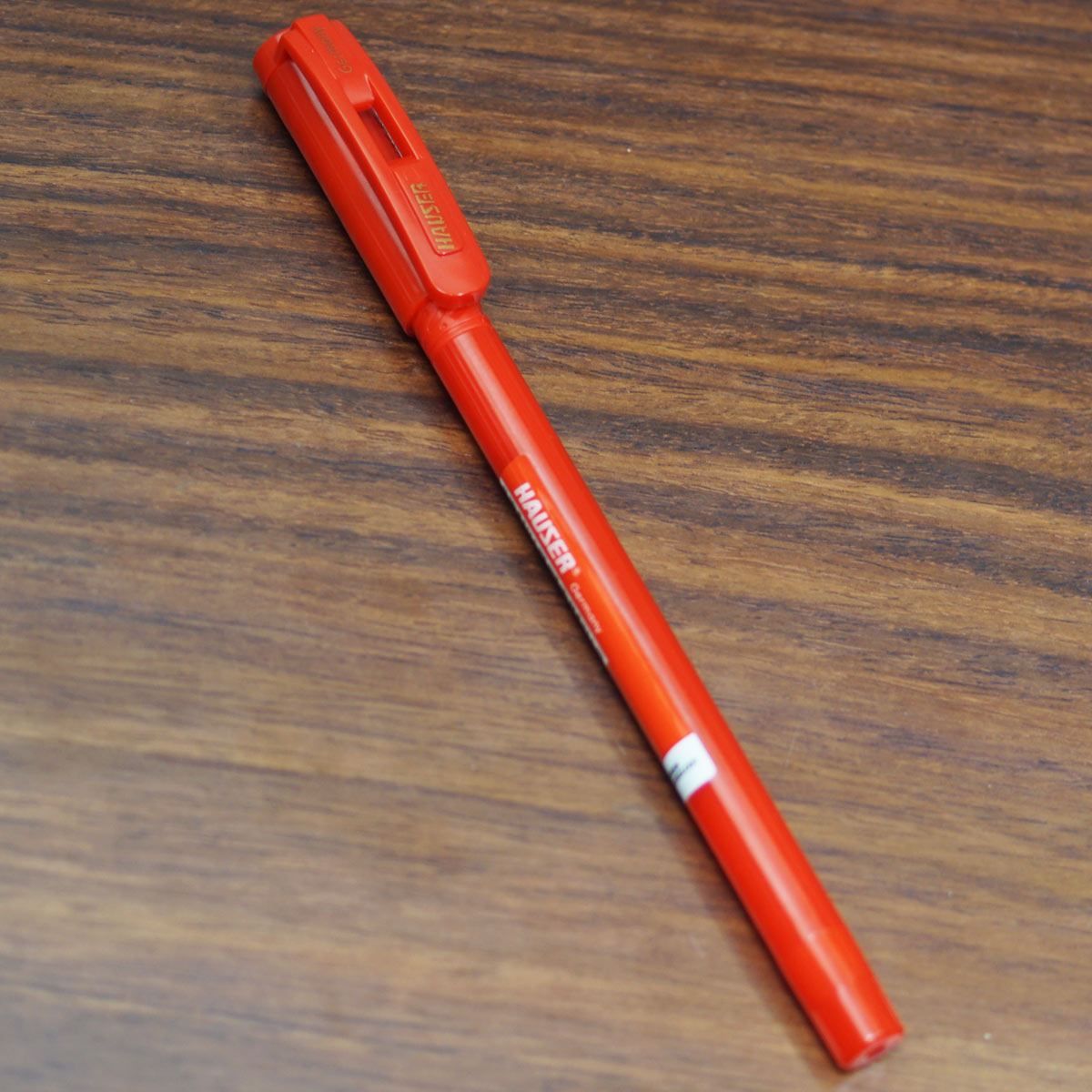 Hauser Aerox Red Color Body With Cap Fine Tip Red Writing Cap Type Gel Pen SKU 23500