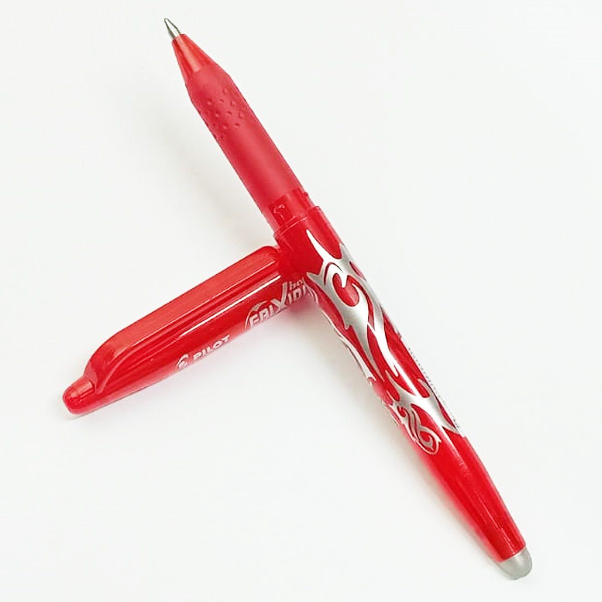 Pilot Frixion Red Color Design Body With Cap Medium Tip Roller Ball Pen SKU 23596