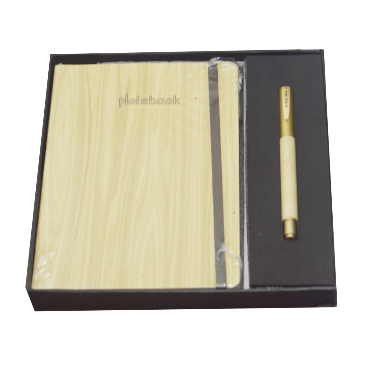 penhouse.in Wooden Finished A5 Diary  With Wooden Cap Type Roller Ball Pen 2 in 1 Set SKU 23620