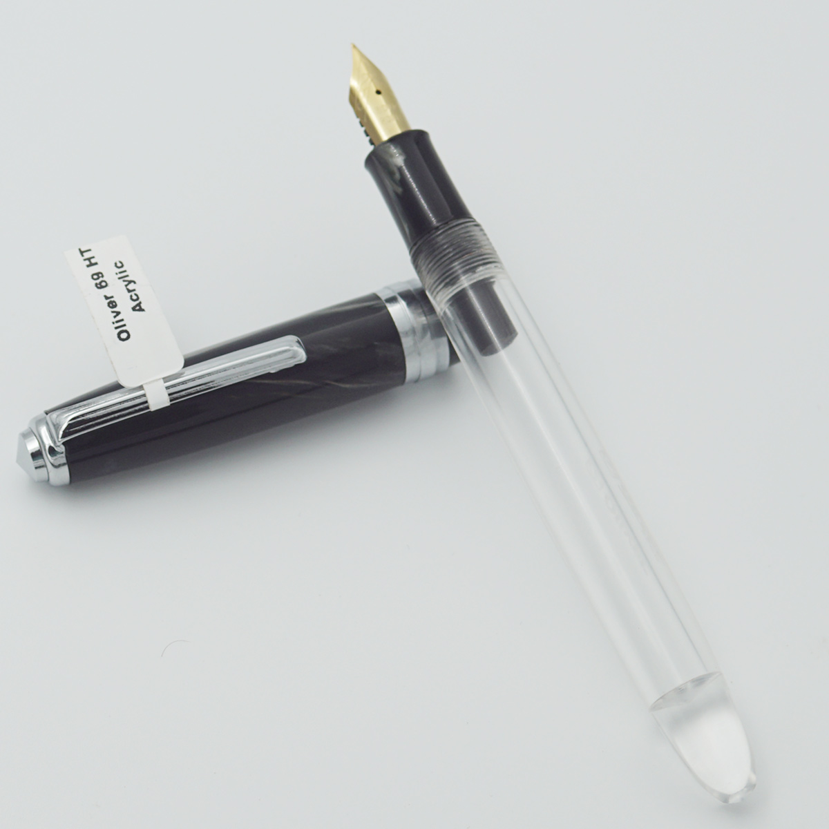 Oliver 69HT Handmade Acylic Transparent Body Black Color Cap with