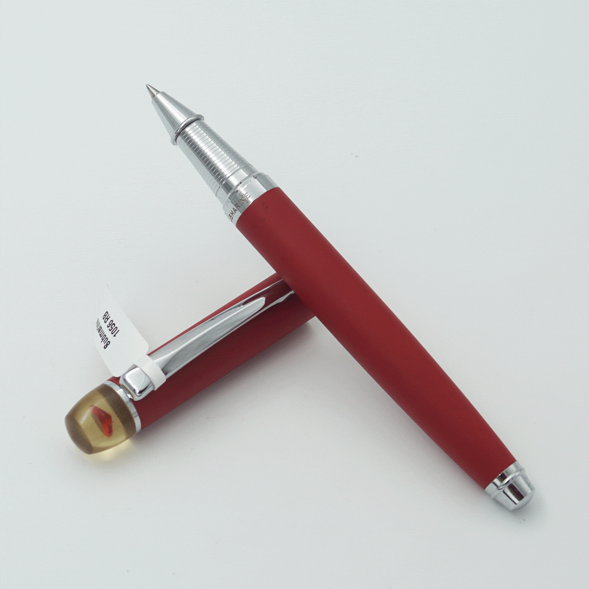 Submarine 1056 Red Color Body With Silver Color Clip and Diamond On The Cap Medium Tip Roller Ball pen SKU 23669