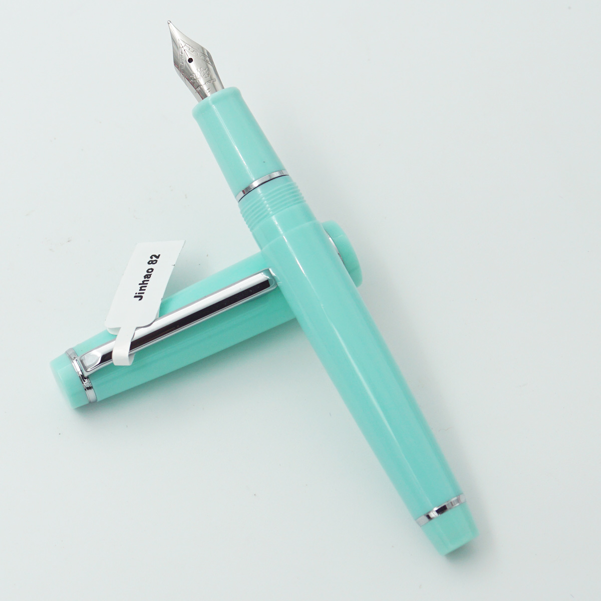 Jinhao 82 Green Color Body With Cap And Silver Clip Fine Nib Converter Type Fountain Pen SKU 23766