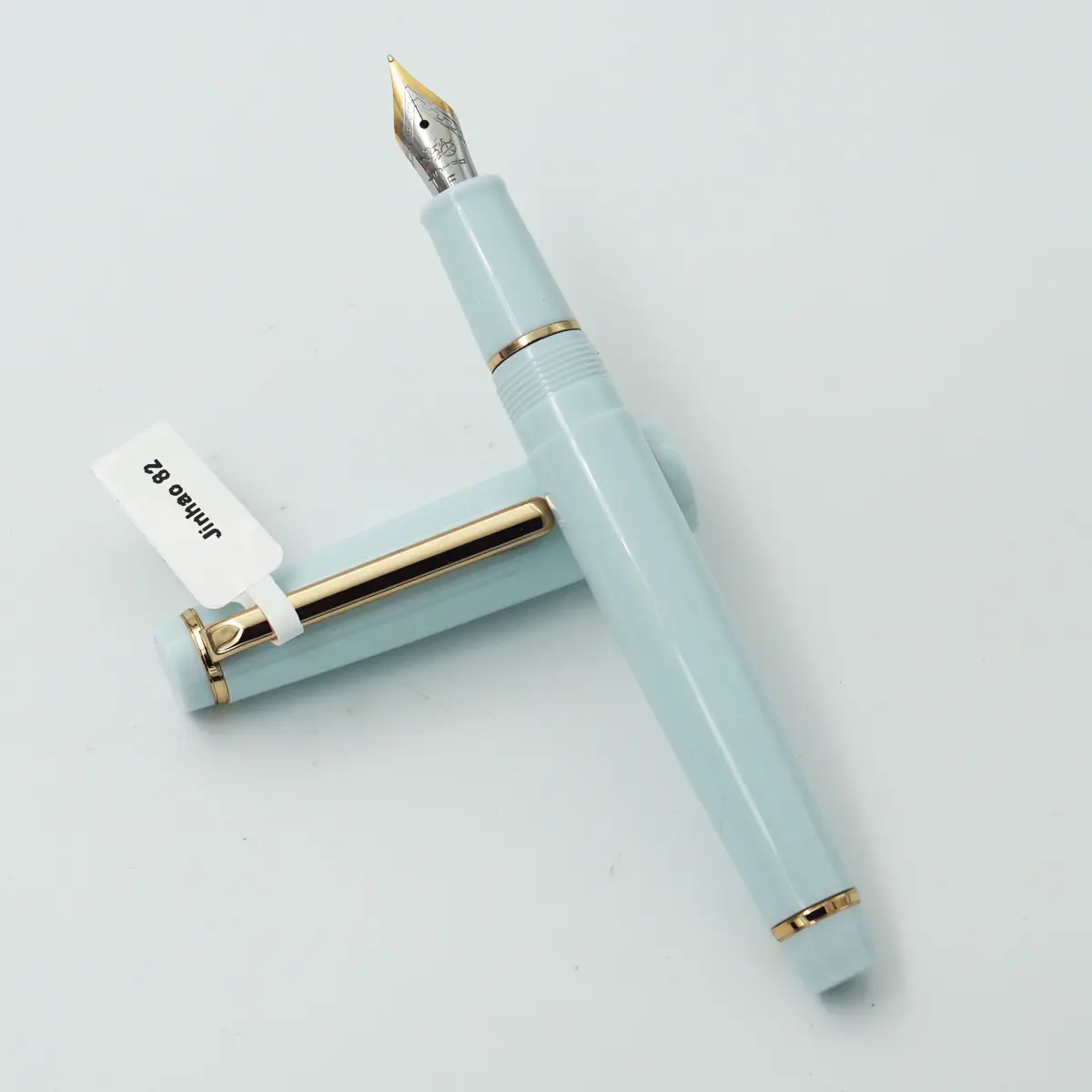 Jinhao 82 Light Blue Color Body With Cap And Golden Clip Fine Nib Converter  Type Fountain Pen SKU 23768