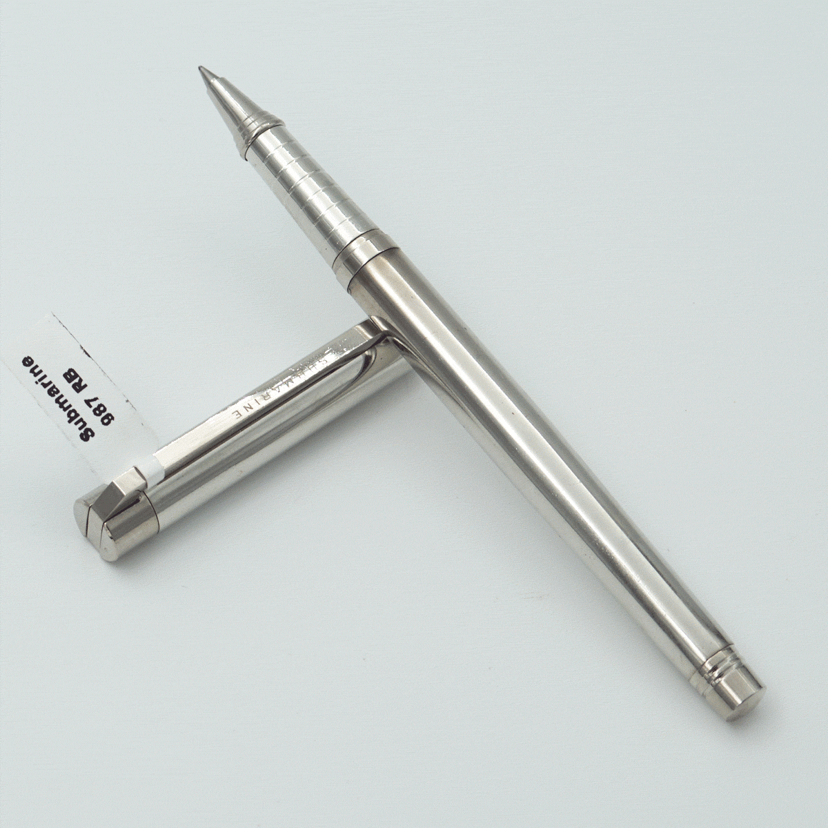 Submarine 987 Full Silver Color Body With Cap And Silver Clip Medium Tip Roller Ball  SKU 23795