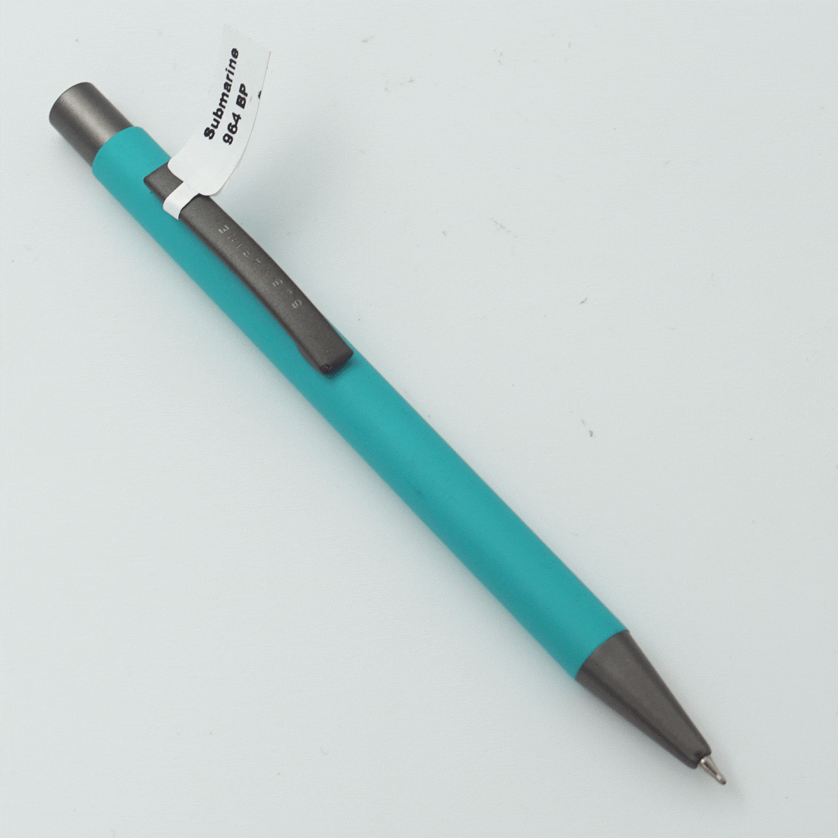 Submarine 964 Blue Color Body With Grey Color Clip Fine Tip Retractable Type Ball Pen SKU 23815