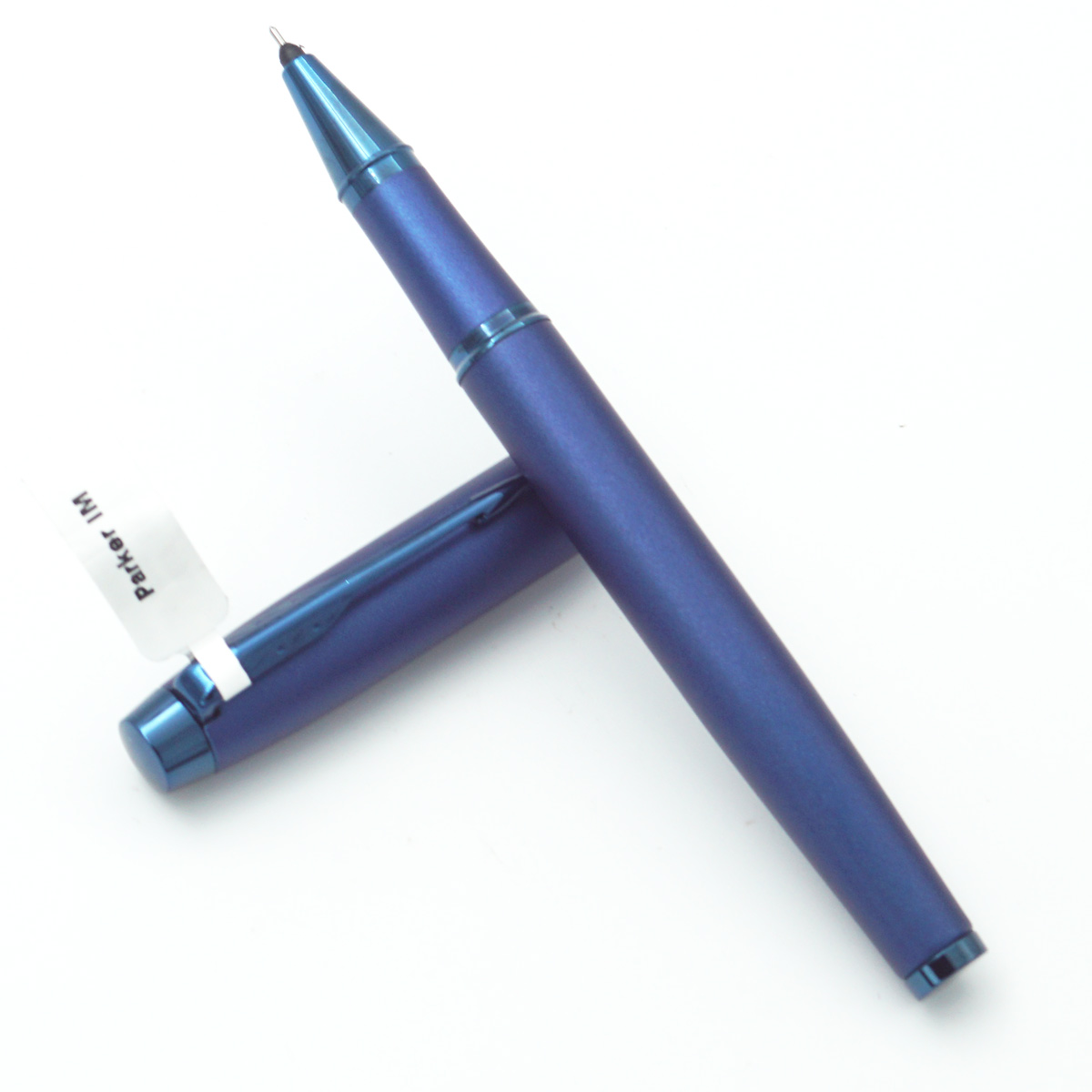 Parker IM Monochrome Blue Color Body With Blue Trim Ultra Fine Tip Cap Type Roller Ball Pen SKU 23836