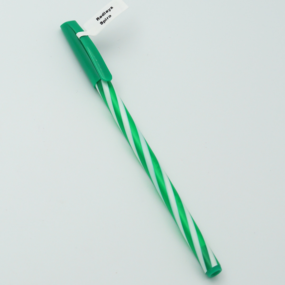Ridleys Spiro 0.7 Green With White Color Body And Green Color Cap Blue Writing Cap Type Ball Pen SKU 23870
