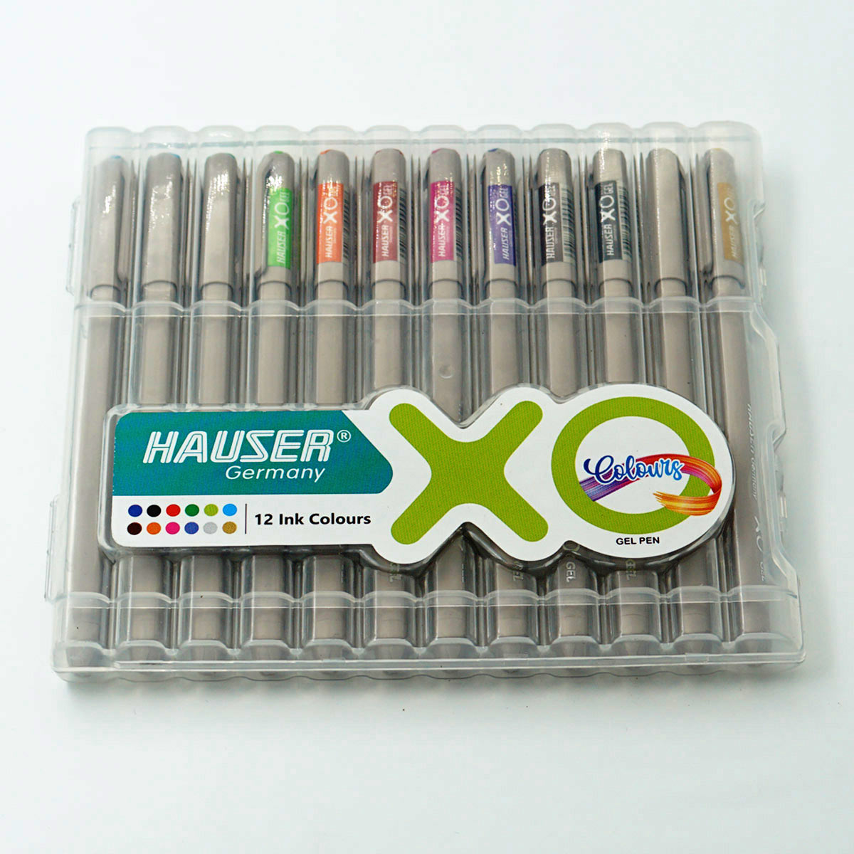 Hauser XO Assorted Color Pen Set Back Of 12 Colors SKU 23871