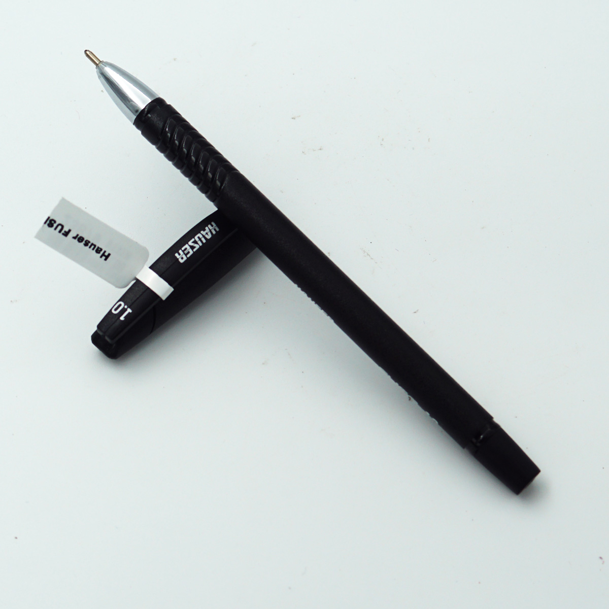 Hauser FUSE 1.0mm Black Color Body With Black Color Cap Black Writing Cap Type Ball Pen SKU 23879