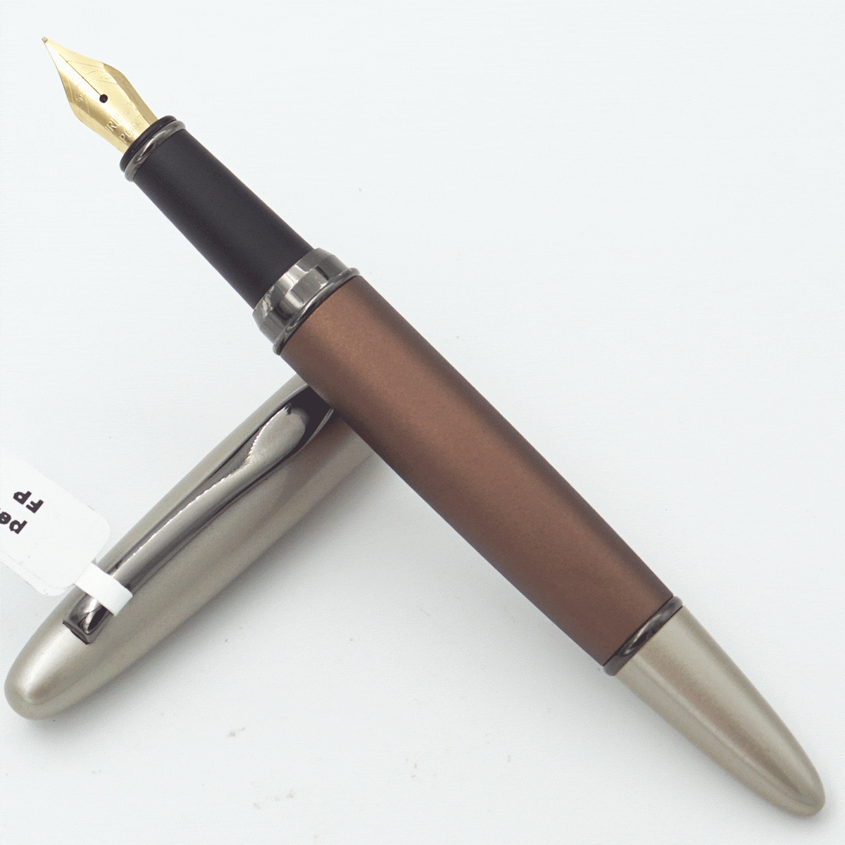 penhouse.in  Brown Color Body With Cream Color Cap Fine Nib Converter Type Fountain Pen SKU 23994