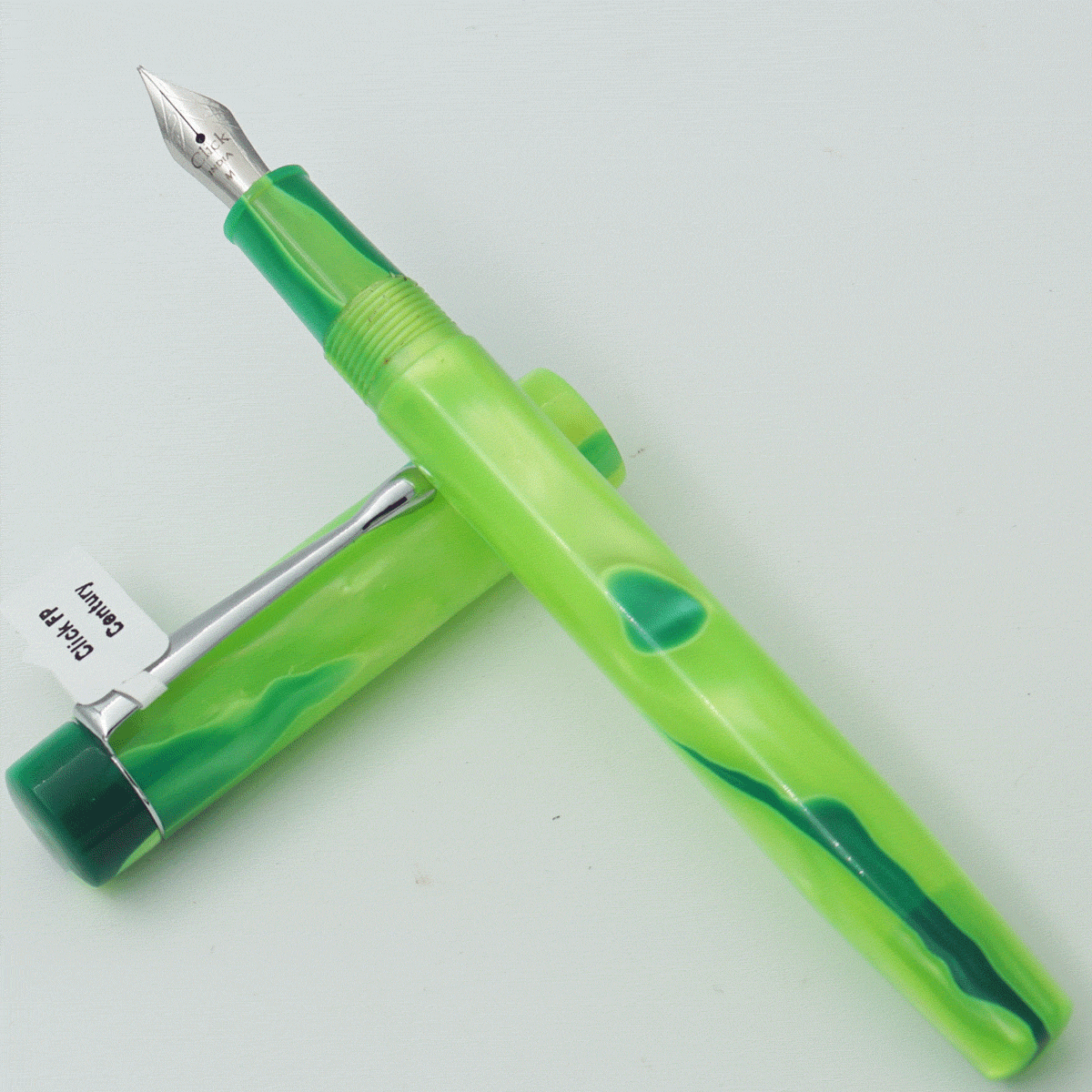 Click Century Green Color Marble Design Acrylic Body And Cap No 5.5 SSF Medium Nib Eye Dropper Model Fountain Pen (3 in 1) (Nib Can be Customised) SKU 24052