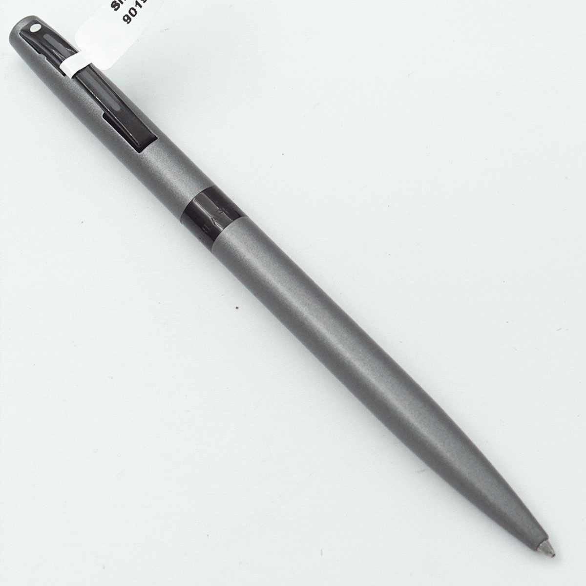 Sheaffer 9019 Mat Grey Color Body With Cap And Black Clip Medium Tip Retractable Type Ball Pen SKU 24165