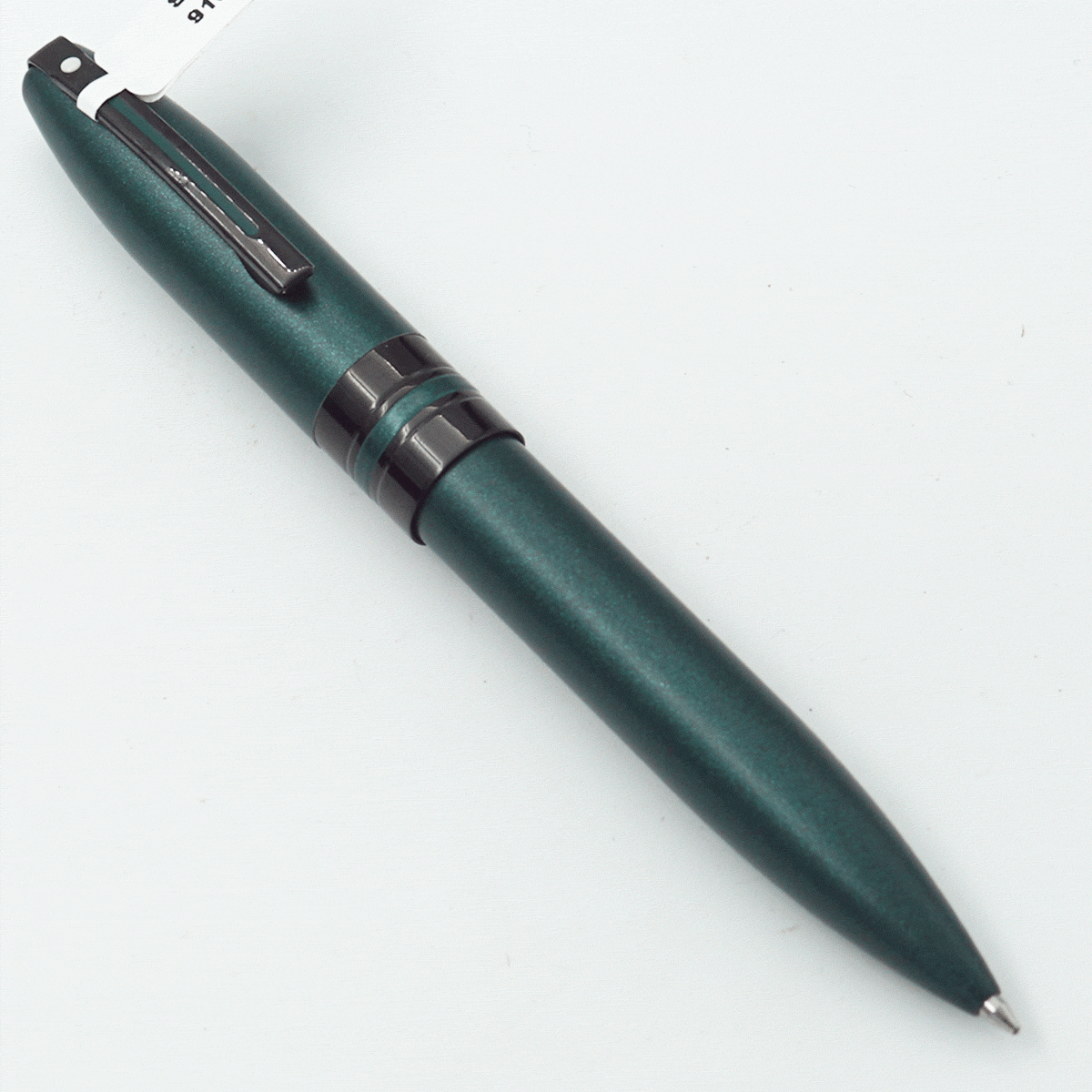 Sheaffer 9109 Mat Dark Green Color Body With Cap And Black Color Trims With Black Clip Medium Tip Twist Type Ball Pen SKU 24166