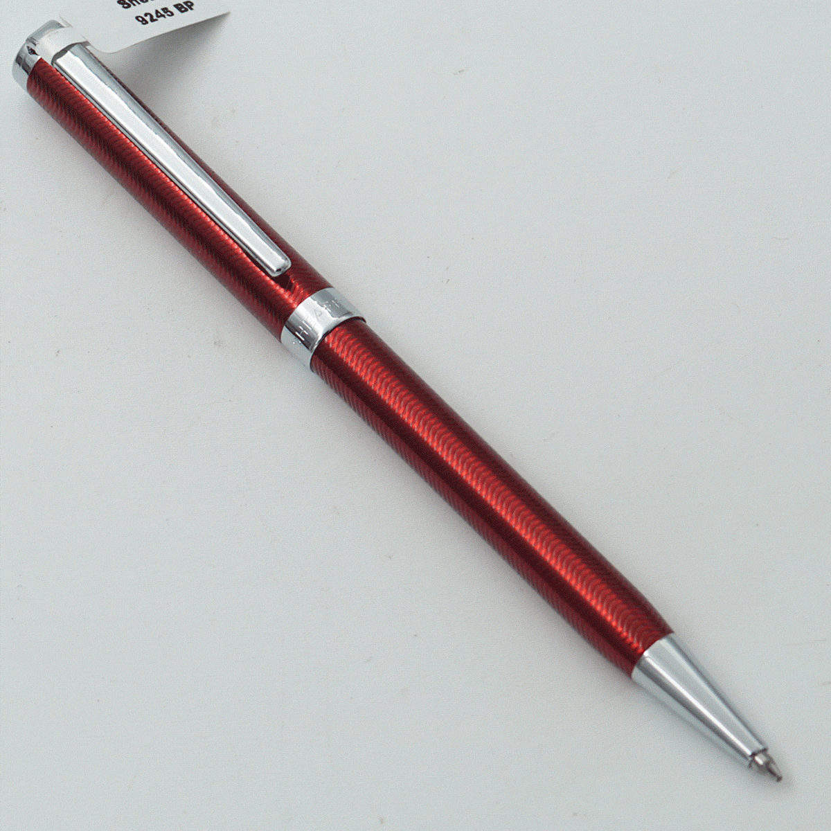 Sheaffer 9245 Red Color Body With Cap Medium Tip Twist Type Ball Pen SKU 24169