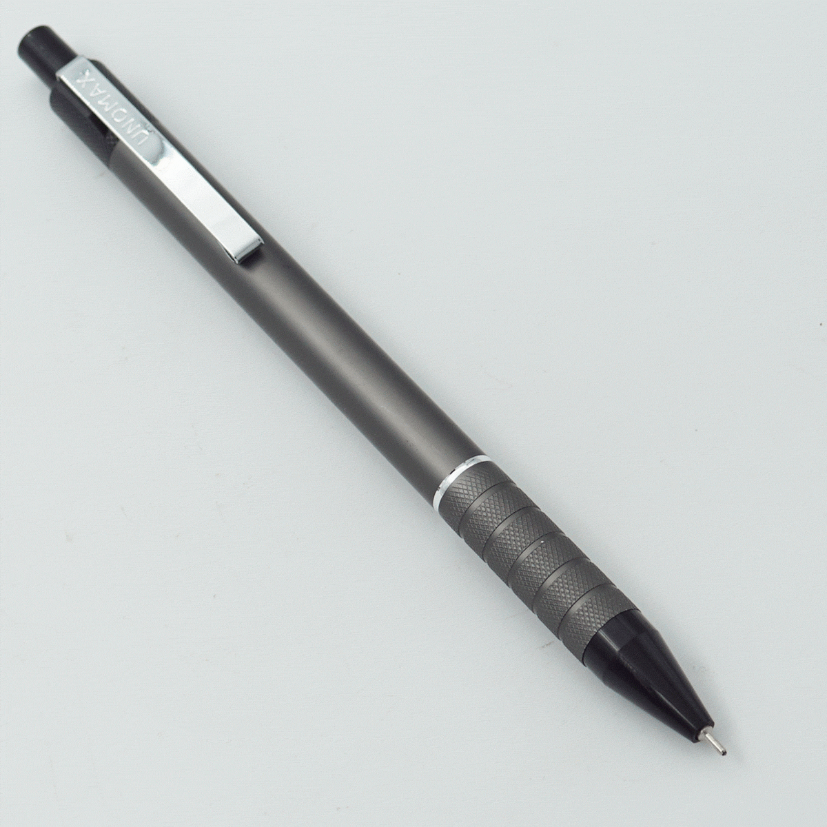 Unomax MATIZ Grey Color Body With Silver Clip Fine Tip Retractable Type Ball Pen SKU 24225