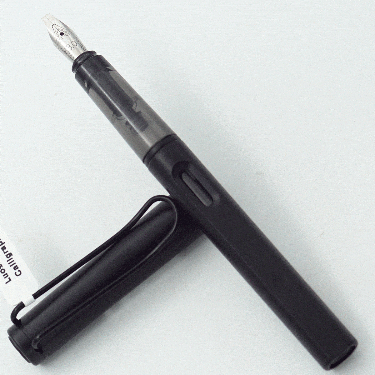 Luoshi 3987 Black Color Body With Cap 3.0 Nib Converter Type Calligraphy Fountain Pen SKU 24234