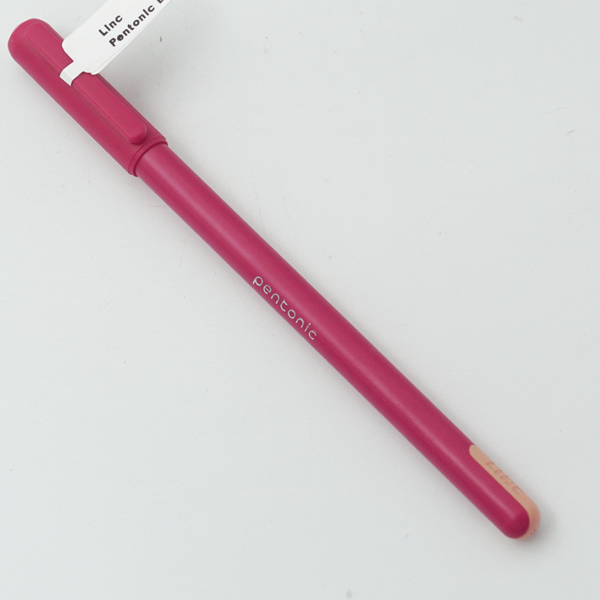 Linc Pentonic Pink Color Body With Pink Color Clip Fine Tip Blue Writing Cap Type Ball Pen SKU 24308