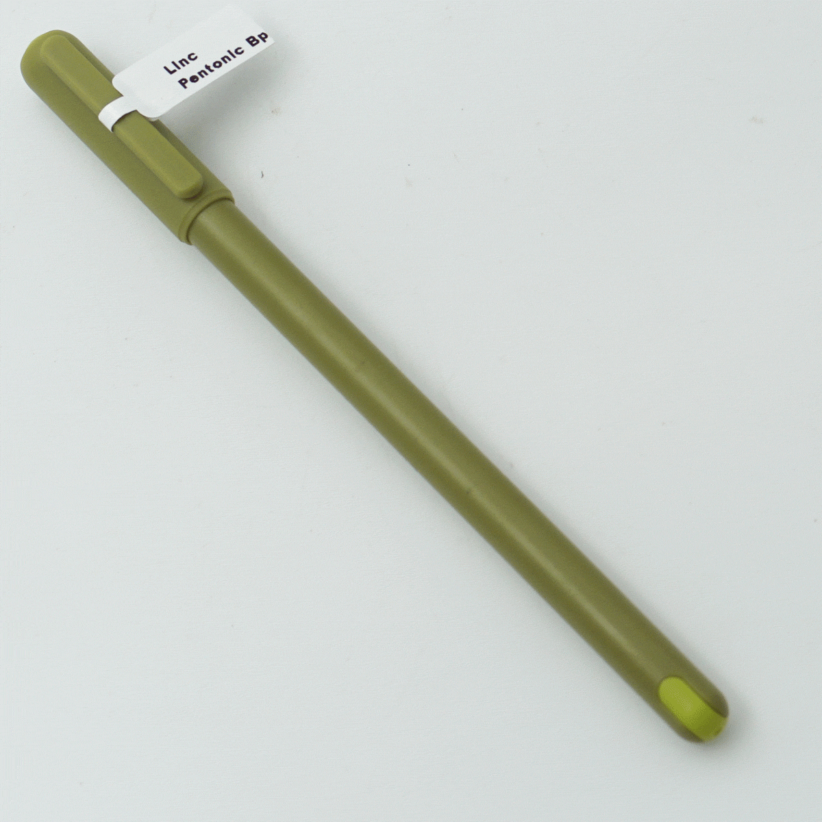 Linc Pentonic Olive Green Color Body With Olive Green Color Clip Fine Tip Blue Writing Cap Type Ball Pen SKU 24309