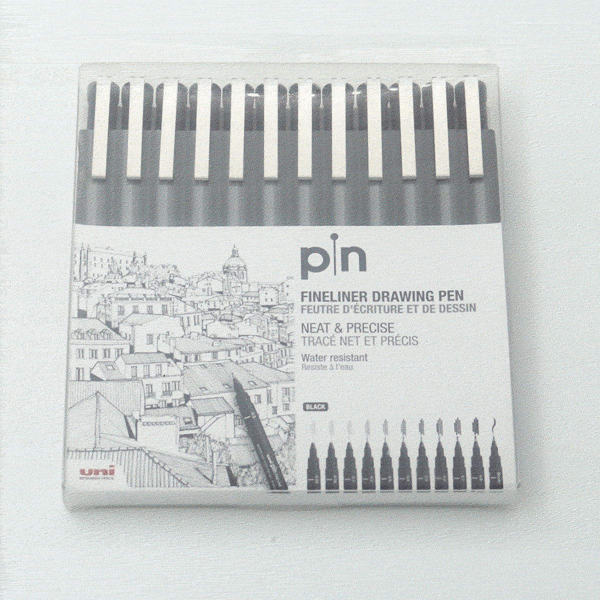Uniball Posca PIN200 Fineliner Drawing Pen Set (Back Of 12) SKU 24315