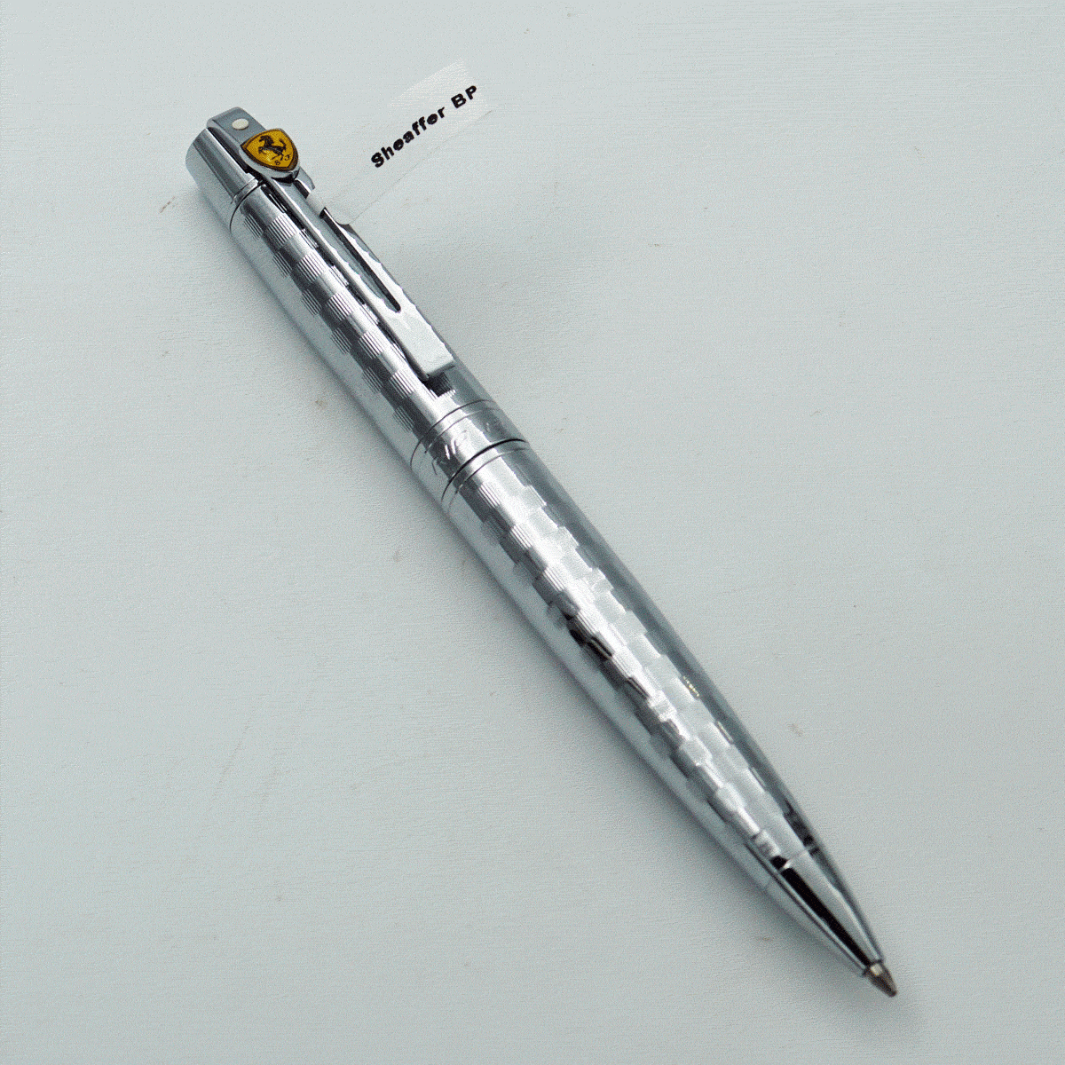 Sheaffer 300 Ferrari Silver Color Swatch Designed Body With Silver Clip Medium Tip Twist Type Ball Pen SKU 24324