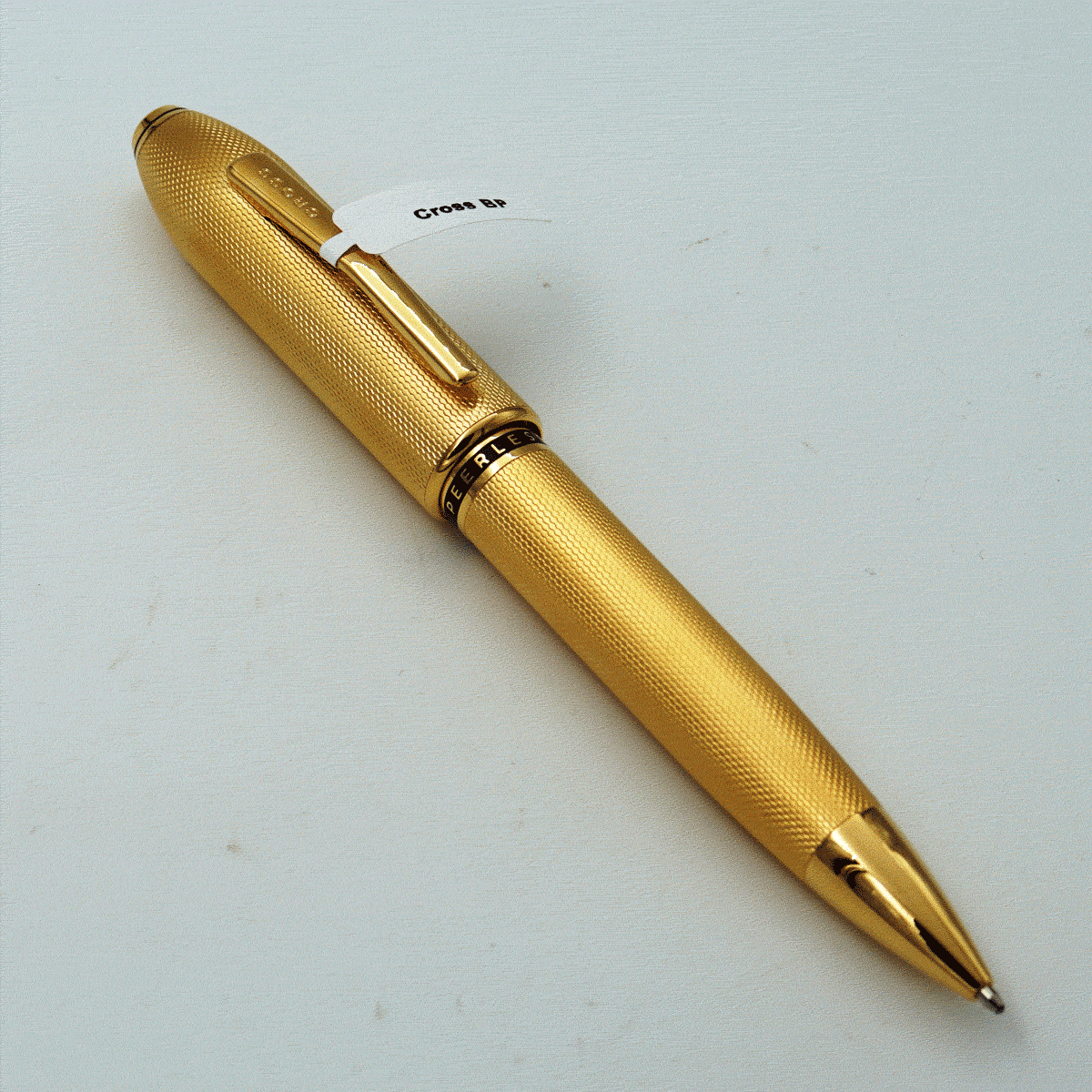Cross Peerless 125 Golden Color Body With Gold Clip Medium Tip Twist Type Ball Pen SKU 24346