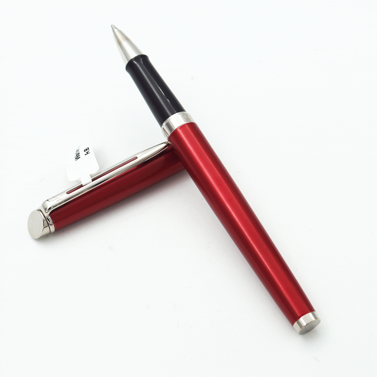 Waterman Hemisphere Red Color Body With Silver Clip Medium Tip Roller Ball Pen SKU 24350