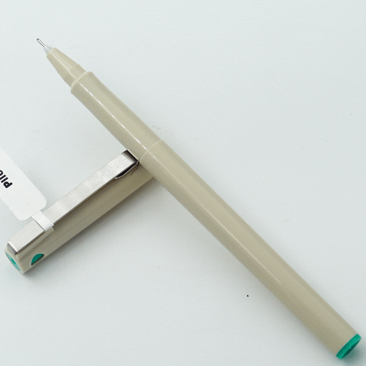 Pilot Hi-Tech point White Color Body with 0.5mm Tip Green Writing Cap Type Gel Pen SKU 24436