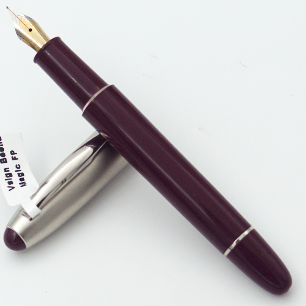 Vsign Beena Magic Maroon Color Body With Silver Clip Fine Nib Converter Type Fountain Pen SKU 24462