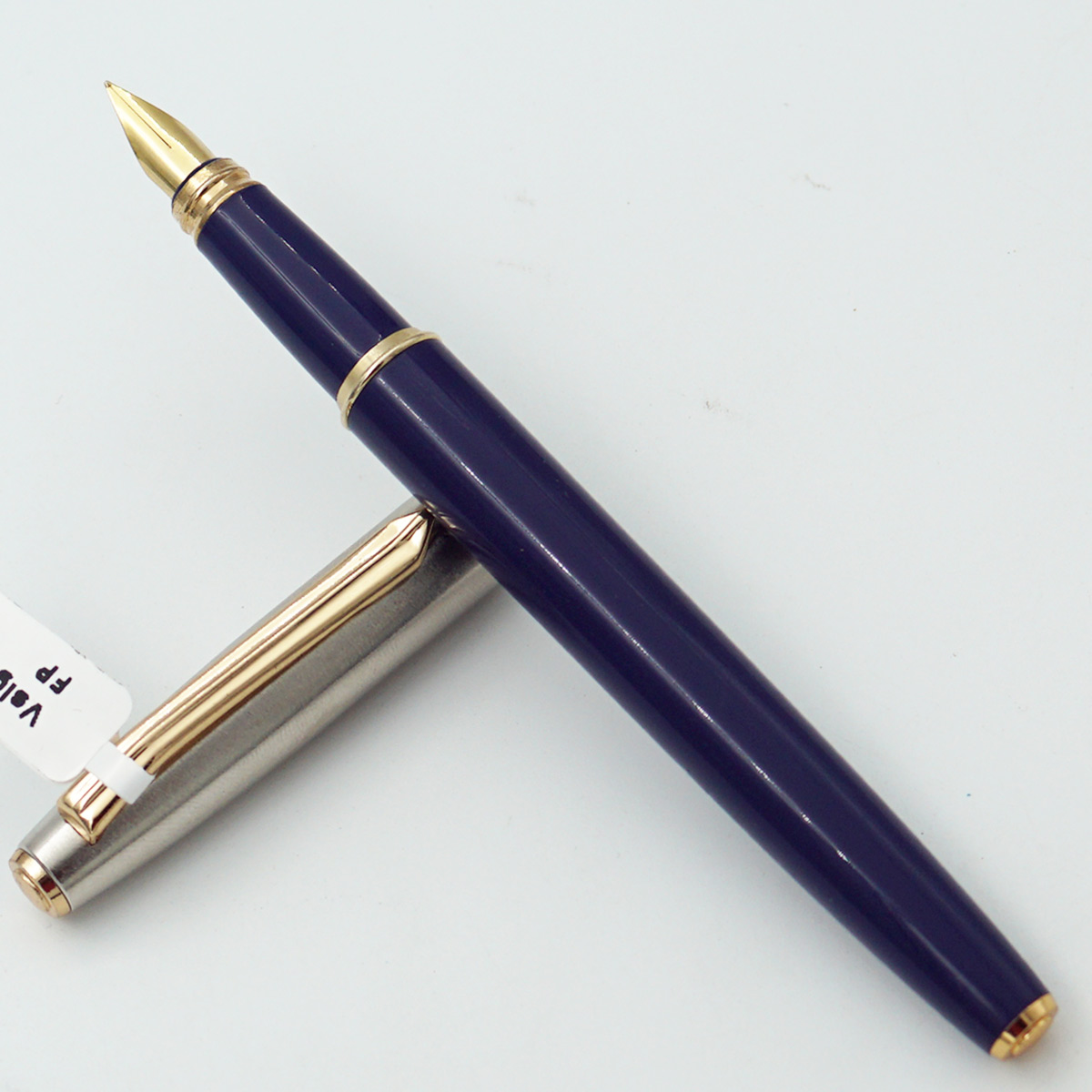 Vsign Stride Blue Color Body With Golden Color Clip Fine Nib Eye Dropper Model Fountain Pen(3 in 1) SKU 24470