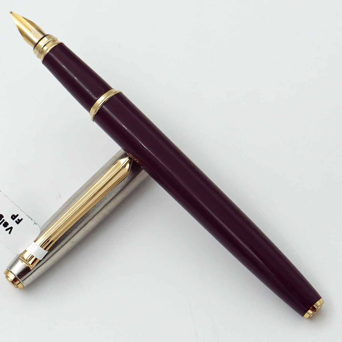 Vsign Stride Maroon Color Body With Golden Color Clip Medium Nib Eye Dropper Model Fountain Pen(3 in 1) SKU 24474