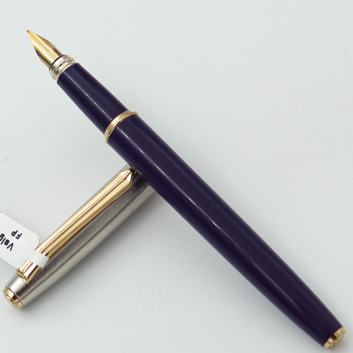 Vsign Stride Blue Color Body With Golden Color Clip Medium Nib Eye Dropper Model Fountain Pen(3 in 1) SKU 24475