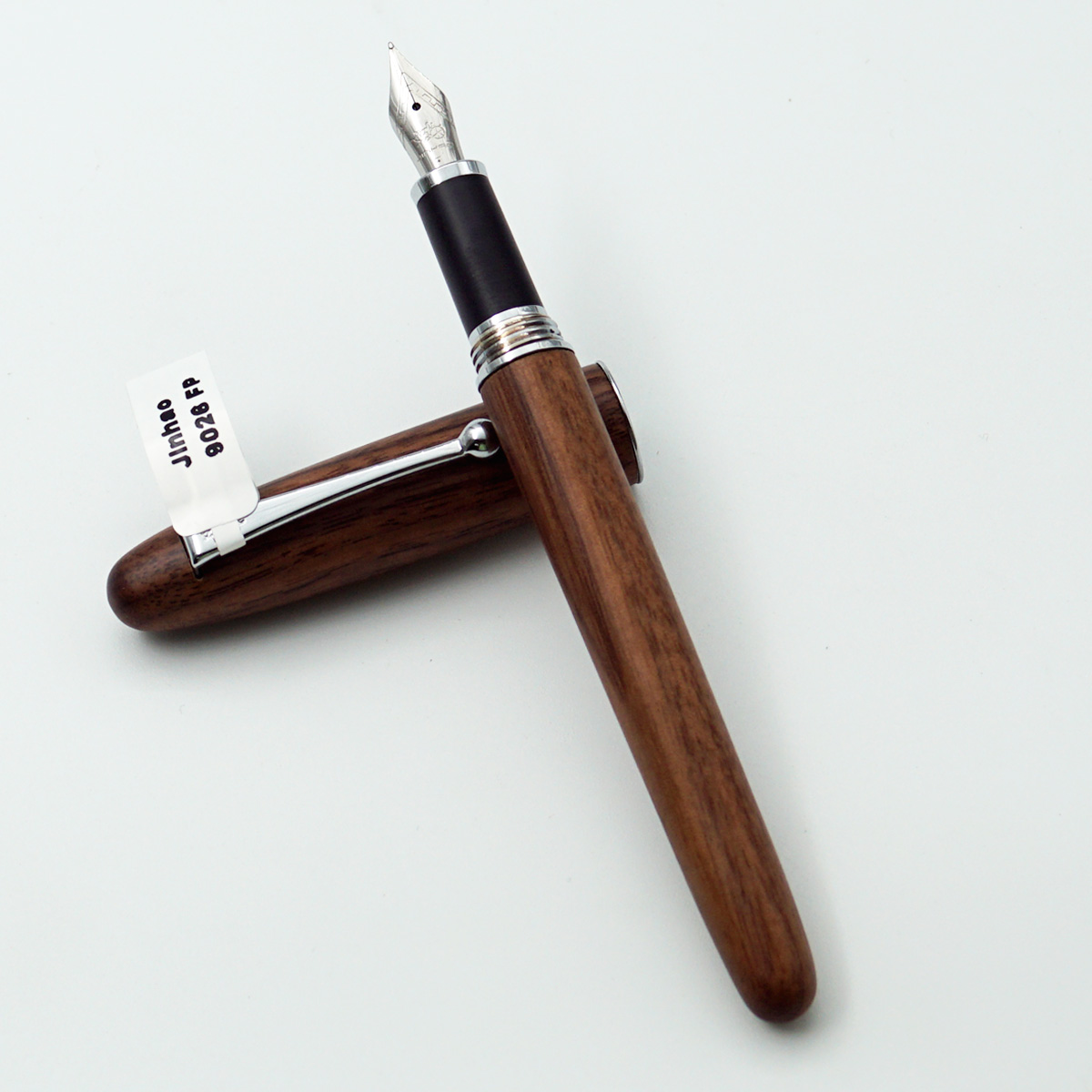 Jinhao 9026 Brown Color Wooden Finish Body With 5.5 Fine Nib Converter Type Fountain Pen SKU 24514