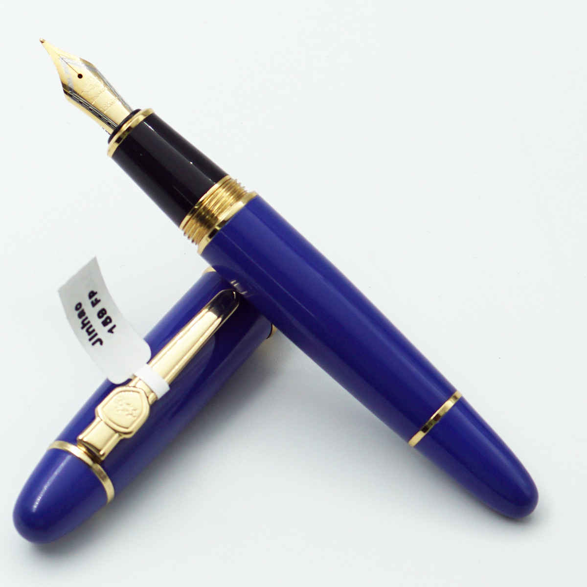 Jinhao 159 Glossy Blue Color Body With 35 Fine Nib Golden Designed  Clip Converter Type Fountain Pen SKU 24520