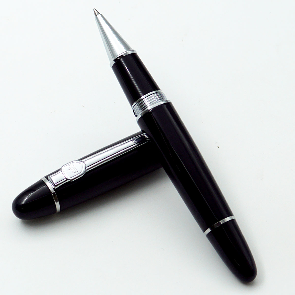 Jinhao 159 Glossy Black Color Body With Silver Clip Medium Tip Roller Ball Pen SKU24602