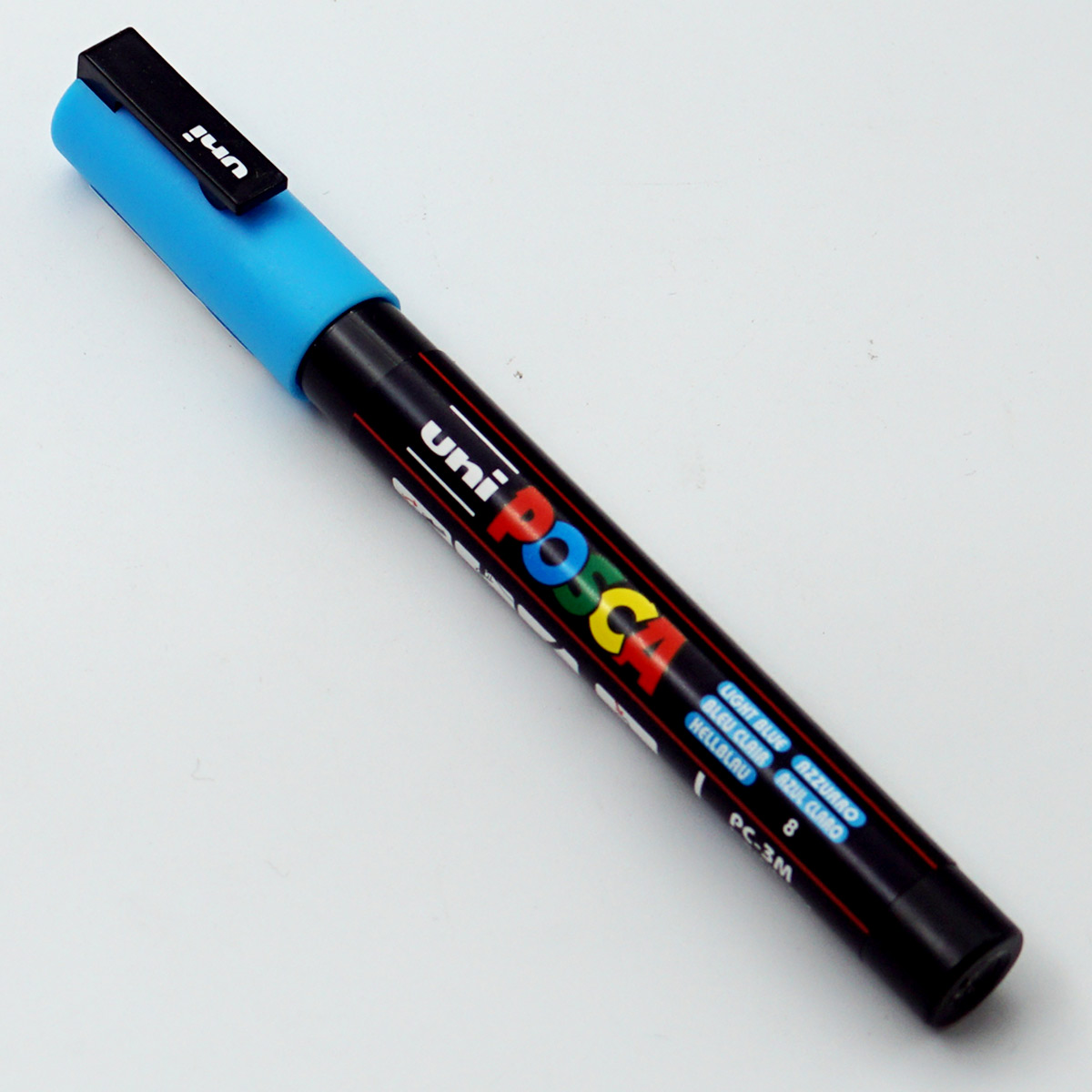 Uniball Posca PC-3M Bullet Fine Tip 0.9 - 1.3mm Light Blue Color and Water Based Paint Marker SKU24612