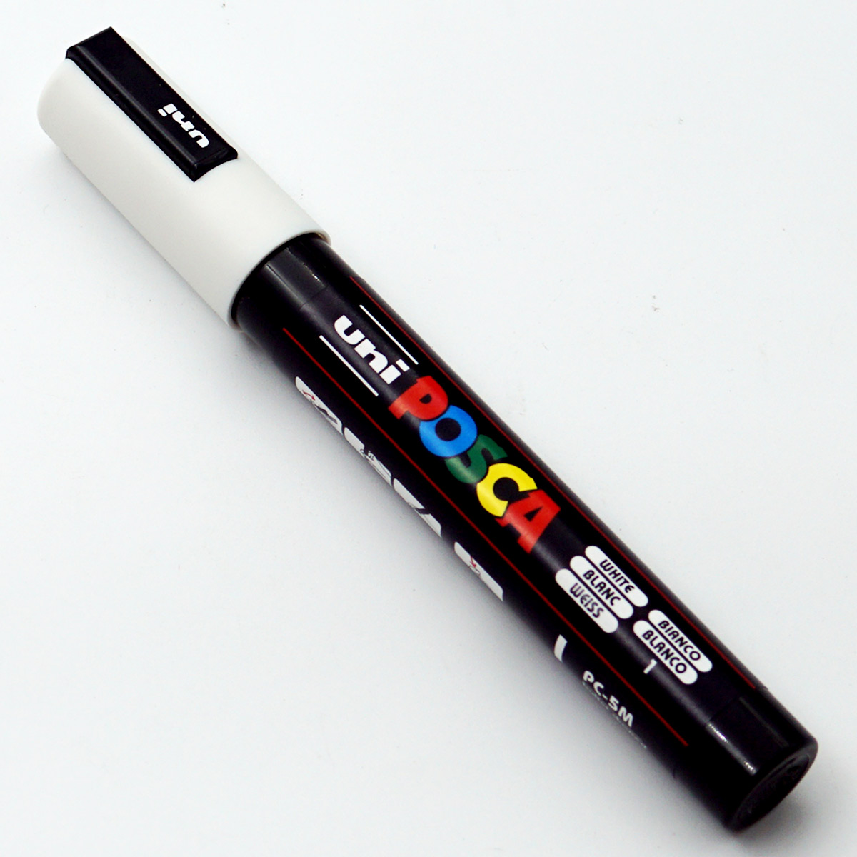 Uniball Posca PC-5M Bullet Medium Tip 1.8 - 2.5mm White Color and Water Based Paint Marker SKU24615