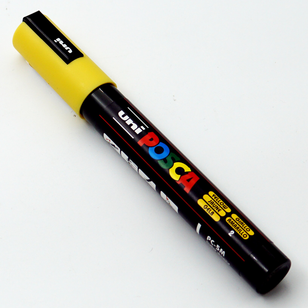 Uniball Posca PC-5M Bullet Medium Tip 1.8 - 2.5mm Yellow Color and Water Based Paint Marker SKU24617