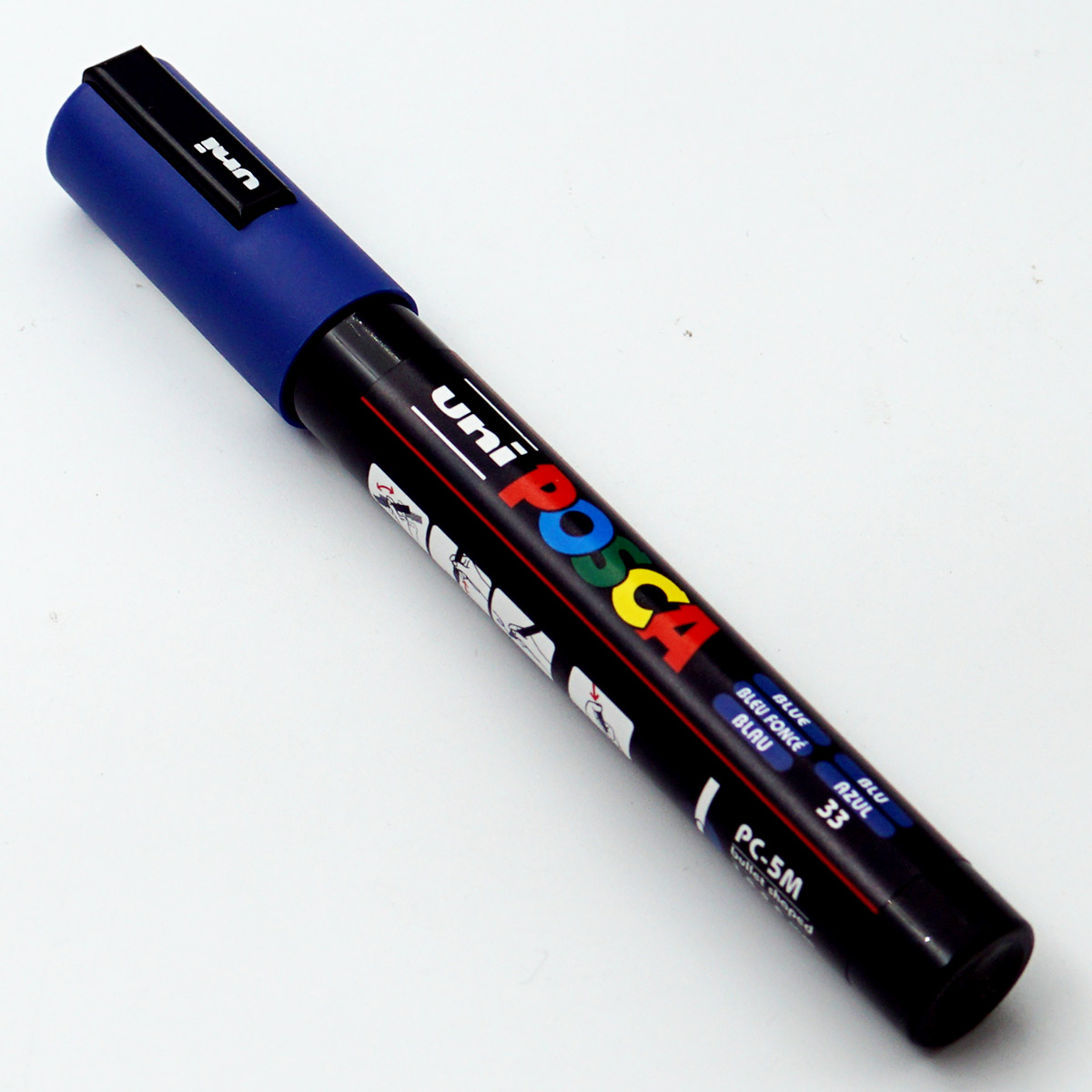 Uniball Posca PC-5M Bullet Medium Tip 1.8 - 2.5mm Blue Color and Water Based Paint Marker SKU24618